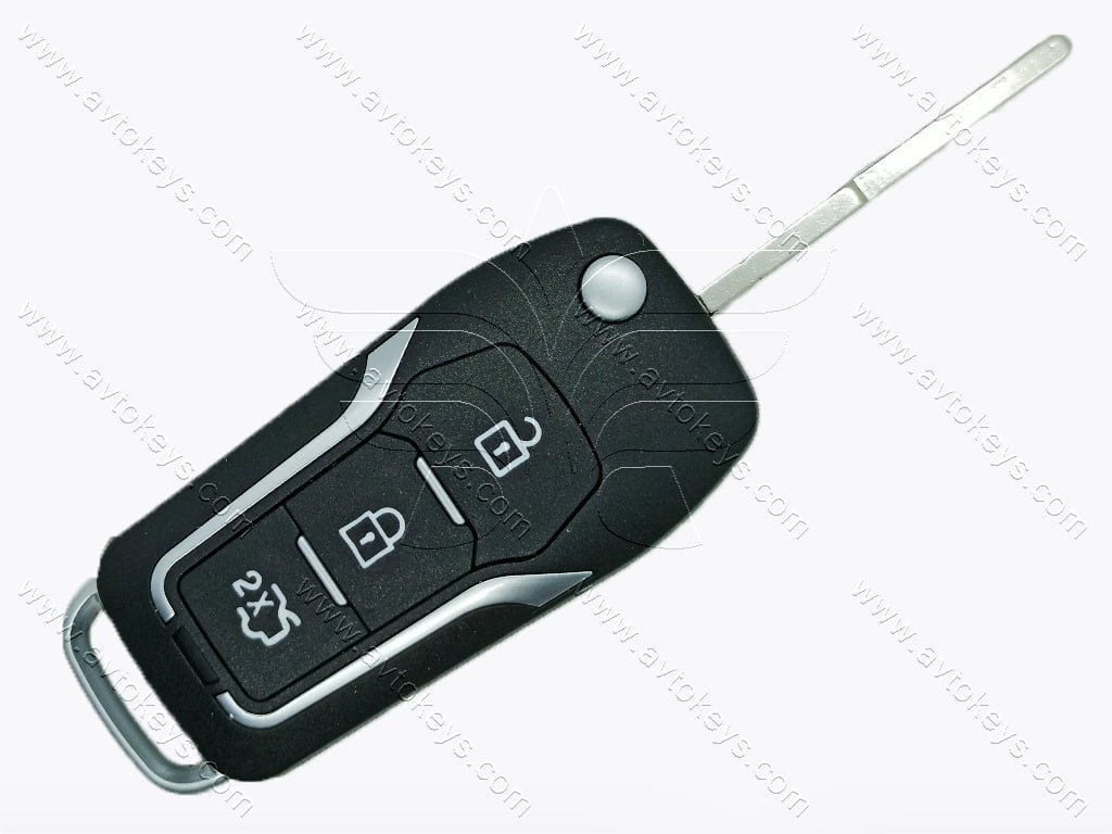 Корпус викидного ключа Ford, 3 кнопки, лезо HU-101, під переробку