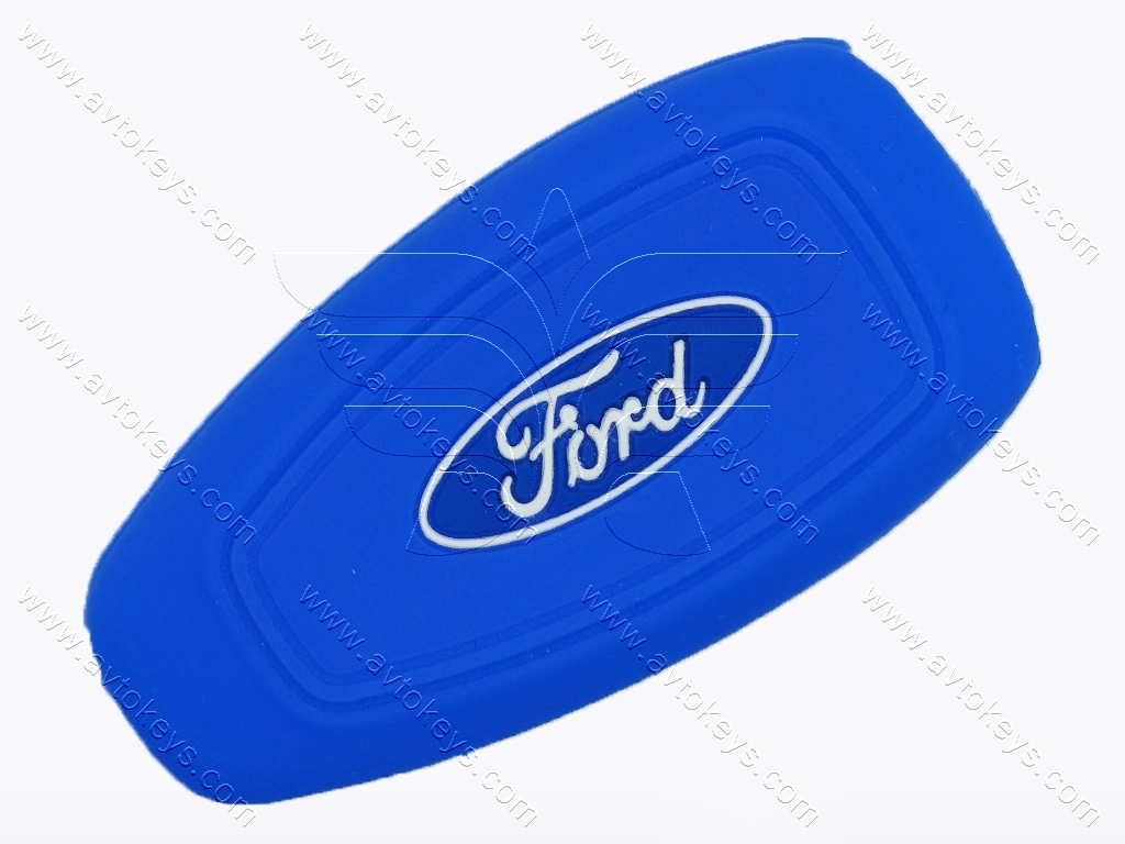 Силіконовий синій чохол смарт ключа Ford Taurus, Escape, Mondeo, 3 кнопки - Зображення 2