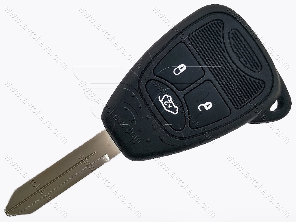 Ключ Chrysler, Dodge, Jeep, 433Mhz, 56040553AD, PCF7941A/ Hitag 2/ ID46, 3 кнопки, лезо CY22