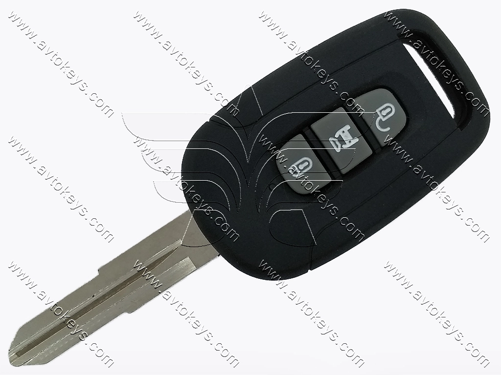 Ключ Chevrolet Captiva, Opel Antara, 433 Mhz, OKA-151T, PCF7936/ ID46, 3 кнопки, лезо DWO5