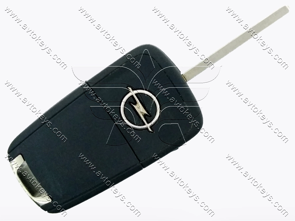 Викидний ключ Opel Insignia, Corsa, Astra та інші, 433 Mhz, 5WK50079, PCF7937E/ Hitag 2/ ID46, 2 кнопки, лезо HU100, OEM — изображение 2