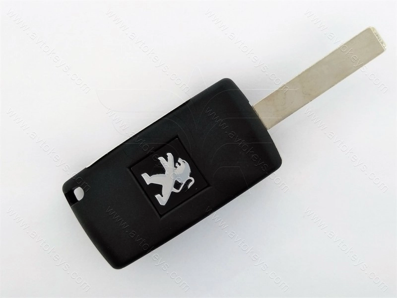 Викидний ключ Peugeot 307, 308, 3008, 5008, 433 Mhz, 652913 Delphi, PCF7941A/ Hitag 2/ ID46, 2 кнопки, лезо HU83, OEM