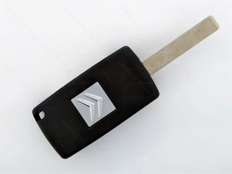 Викидний ключ Citroen C2 CAN, C3 CAN, 433 Mhz, 038436 JCAE ED 27, PCF7941A/ Hitag 2/ ID46, 2 кнопки, лезо VA2, OEM