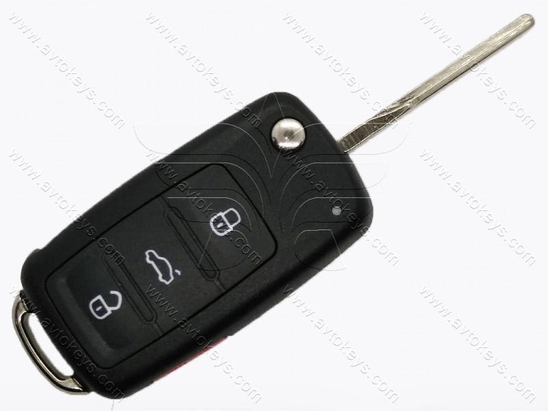 Викидний ключ Volkswagen Golf, Jetta, GTI, 315 Mhz, 5K0 837 202 AK, ID48, 3+1 кнопки, Keyless GO - Зображення 2