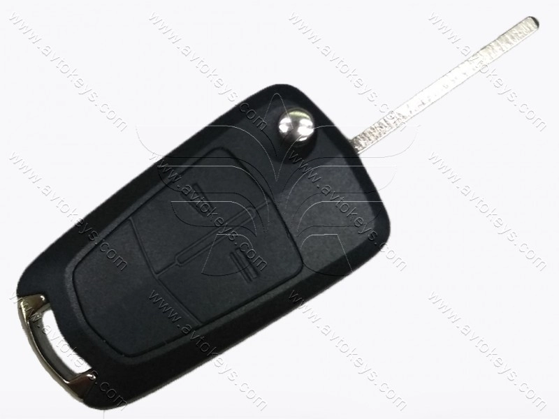 Викидний ключ Opel Combo, Corsa C, Meriva A, Tigra B, 433 Mhz, PCF7935/ ID40, Siemens VDO, 2 кнопки, леза HU100, OEM