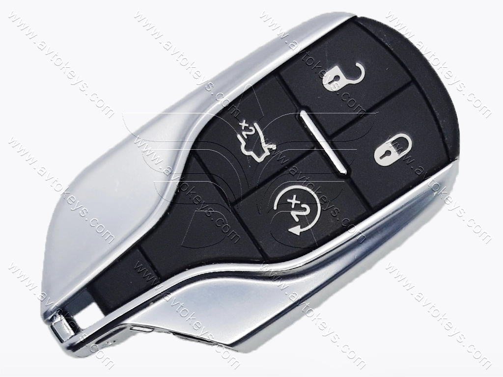 Смарт ключ Maserati Ghibli, Quattroporte, 433 Mhz, M3N-7393490, ID46/ Hitag 2/ 7953, 4 кнопки