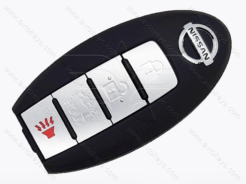 Смарт ключ Nissan Leaf, 433 Mhz, CWTWB1G0168, PCF7953M/ Hitag AES/ ID4A, 3+1 кнопки