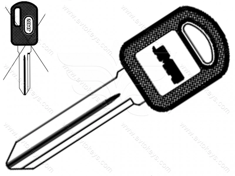 Корпус ключа з місцем під чіп Buick, Chevrolet, Pontiac, лезо TP00GM-27P JMA