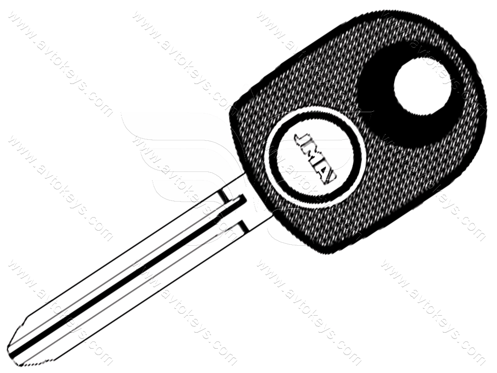 Корпус ключа з місцем під чіп Great Wall, Isuzu, Subaru та інші, лезо TP00ISU-3DP1 JMA