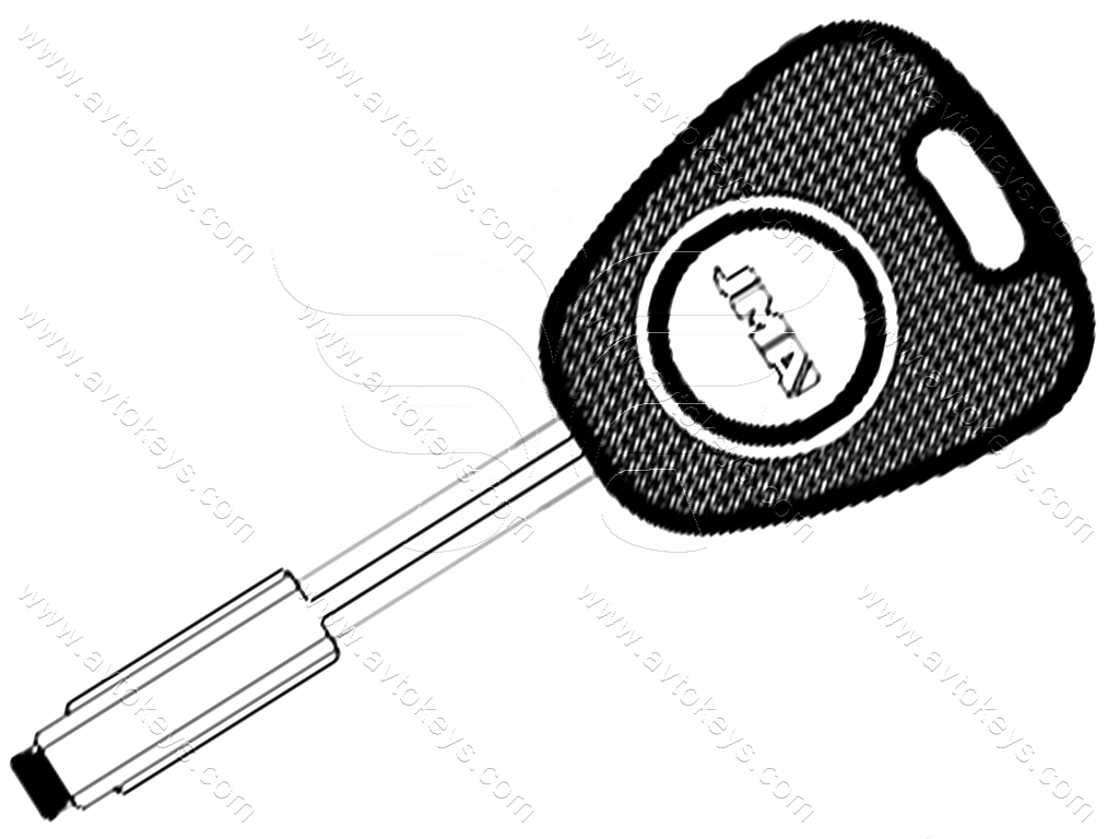 Корпус ключа з місцем під чіп Jaguar, лезо TP00JAU-1P JMA