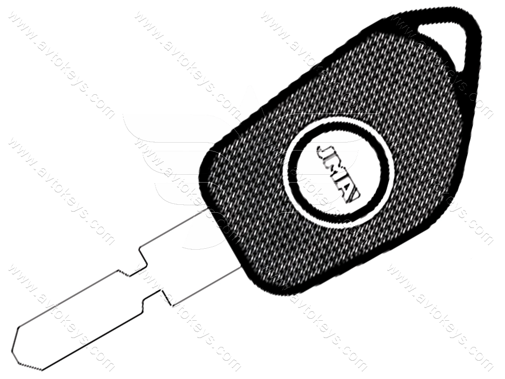 Корпус ключа з місцем під чіп Peugeot, TP00NE-51P2 JMA