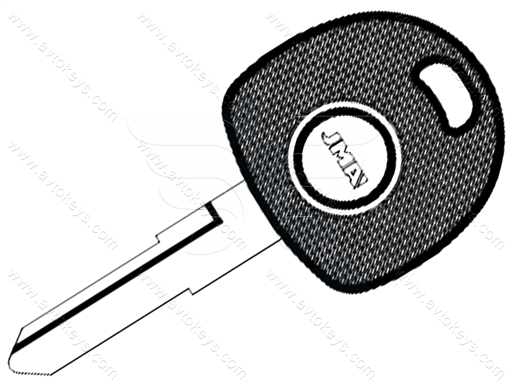 Корпус ключа з місцем під чіп Opel, TP00OP-10P JMA