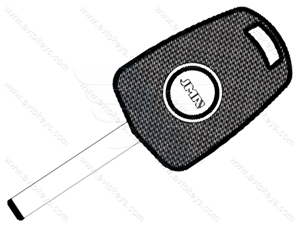 Корпус ключа з місцем під чіп Opel, TP00OP-11P1 JMA