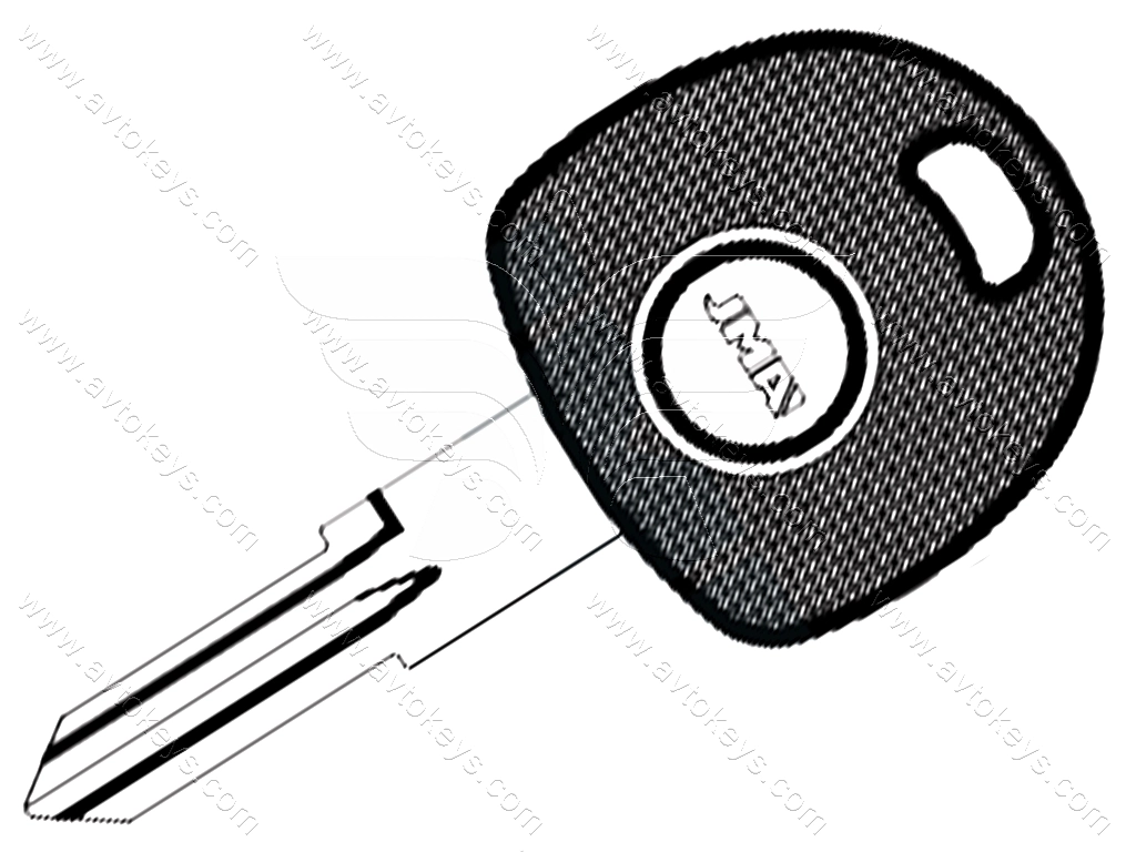 Корпус ключа з місцем під чіп Opel, TP00OP-DP JMA