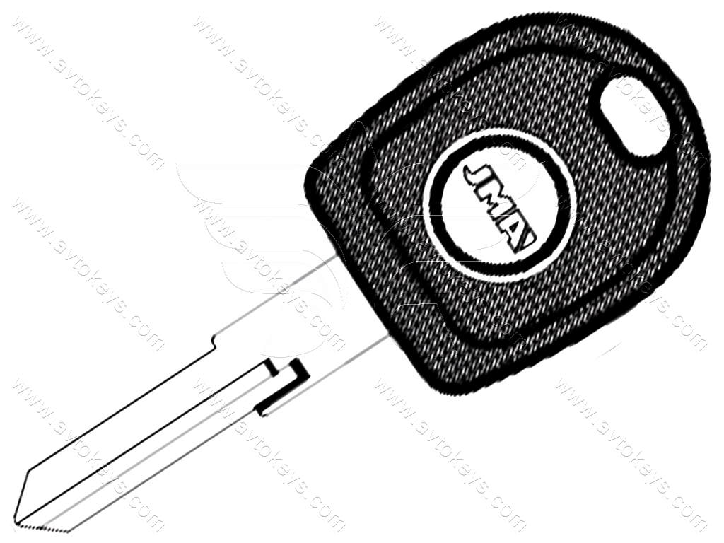 Корпус ключа з місцем під чіп VW, TP00VO-2LP JMA