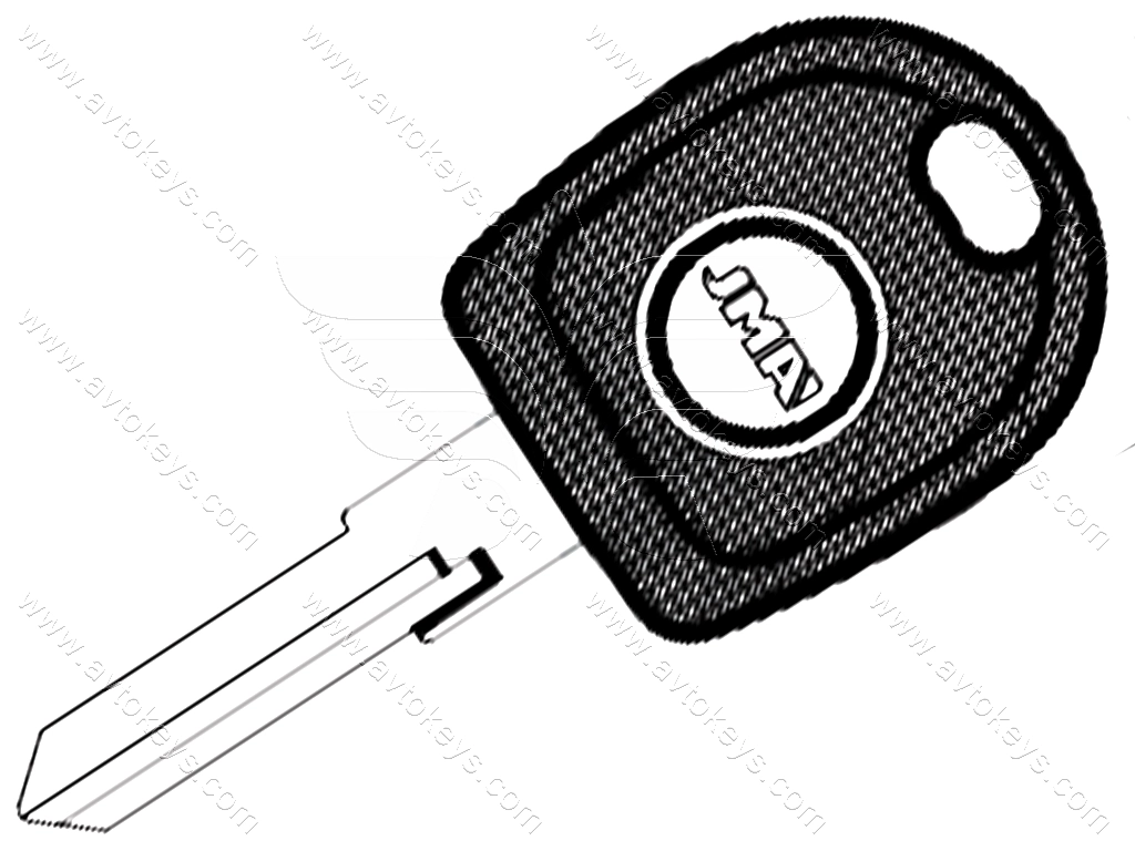 Корпус ключа з місцем під чіп VW, TP00VO-2P JMA