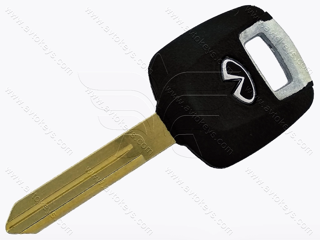 Корпус ключа з місцем під чіп Infiniti G20, I30, I35, QX4 та інші, лезо NSN14, хром