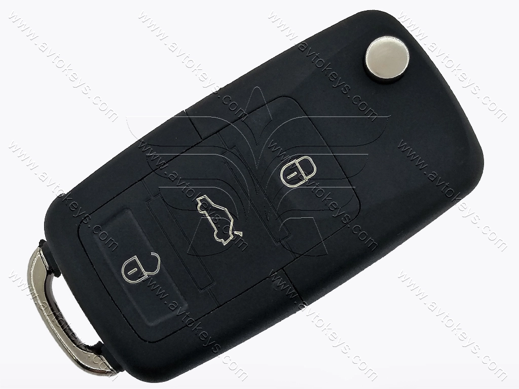 Корпус викидного ключа Seat Leon, Ibiza та інші, лезо HU66, 3 кнопки - Зображення 3