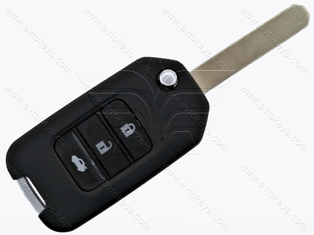 Корпус викидного ключа Honda Accord, Civic, CR-V та інші, 3 кнопки, лезо HON66, тип 2