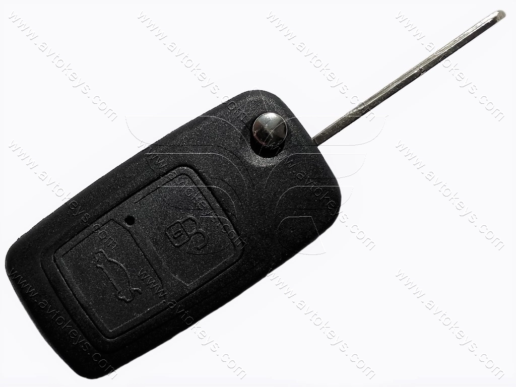 Корпус викидного ключа Chery A3, A5, Tiggo (T11), 2 кнопки, праве лезо