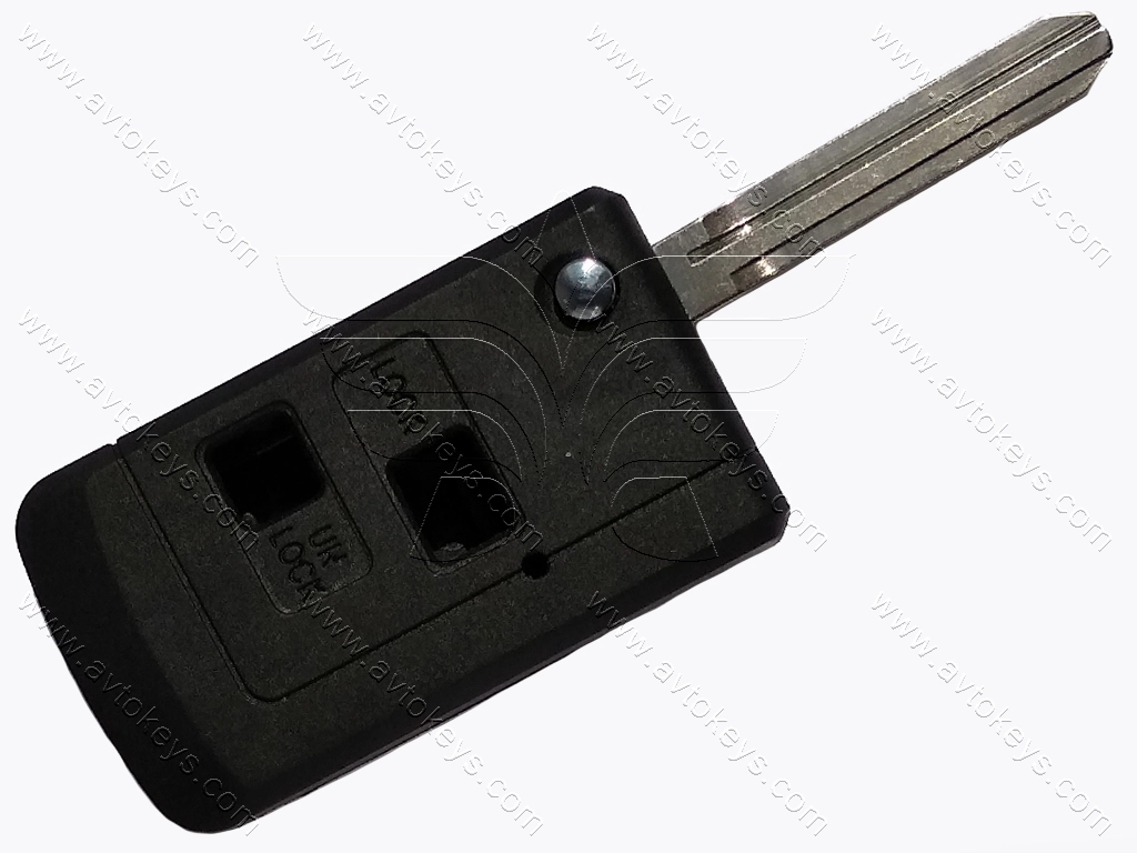 Корпус викидного ключа Toyota 2 кнопки, лезо TOY43, під переробку