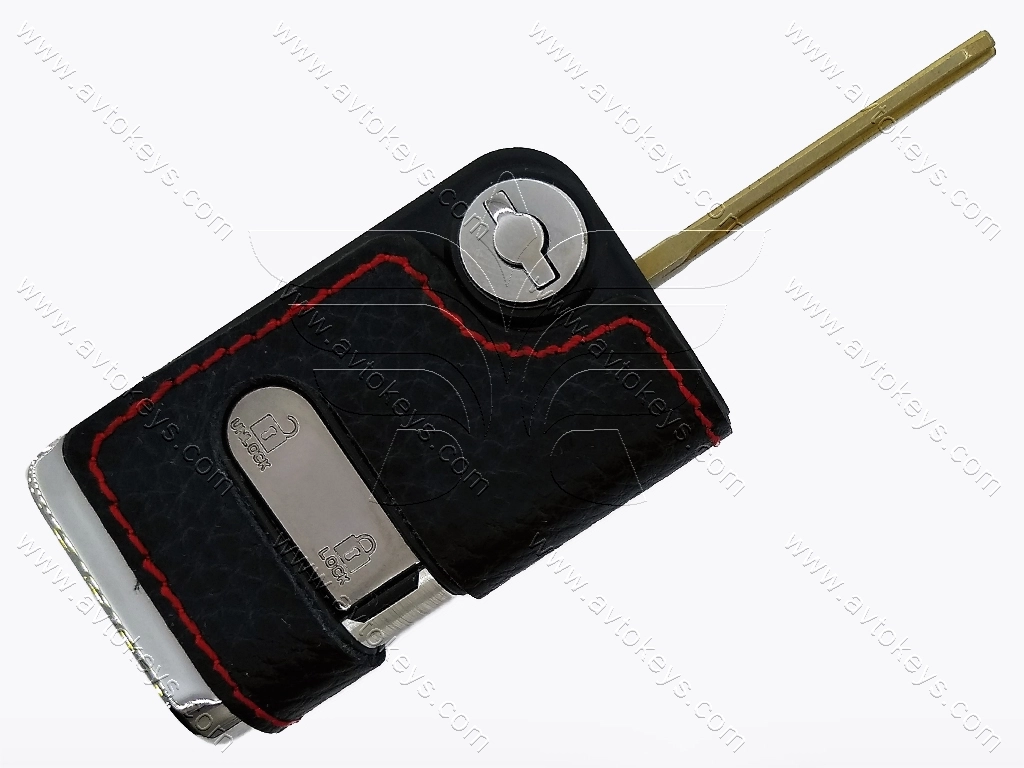 Корпус викидного ключа Toyota Land Cruiser 200, Corolla, 2 кнопки, лезо TOY43, під переробку