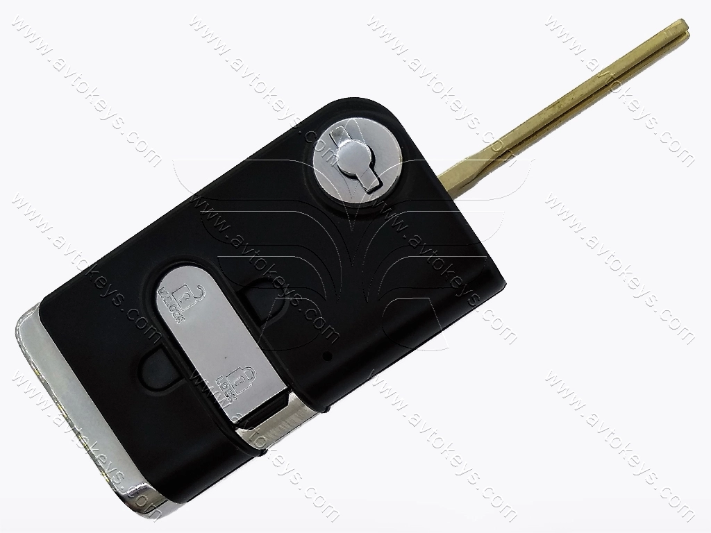 Корпус викидного ключа Toyota Land Cruiser 200, Corolla, 2 кнопки, лезо TOY43, під переробку