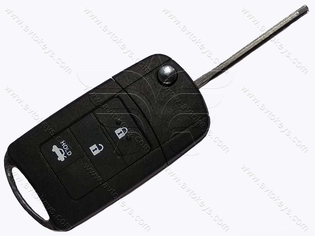 Корпус викидного ключа Toyota, 3 кнопки, лезо TOY43, під переробку