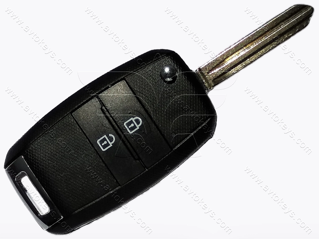 Корпус викидного ключа Kia, 2 кнопки, лезо HYN14R
