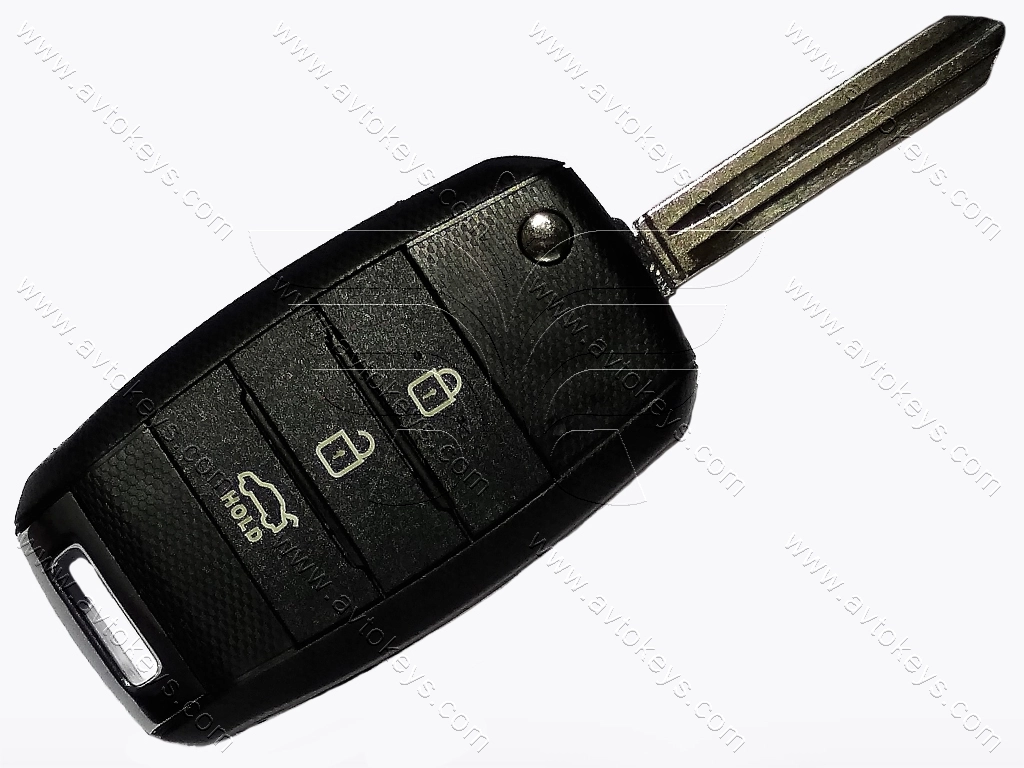 Корпус викидного ключа Kia, 3 кнопки, лезо HYN14R