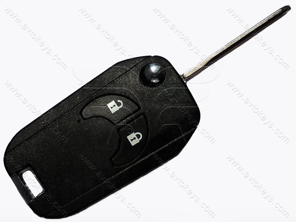 Корпус викидного ключа Nissan Juke та інші, 2 кнопки, лезо NSN14, під переробку