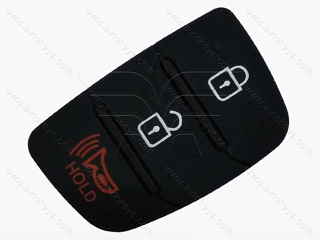 Hyundai кнопки (гумові) для викидного ключа, 2+1 кнопки