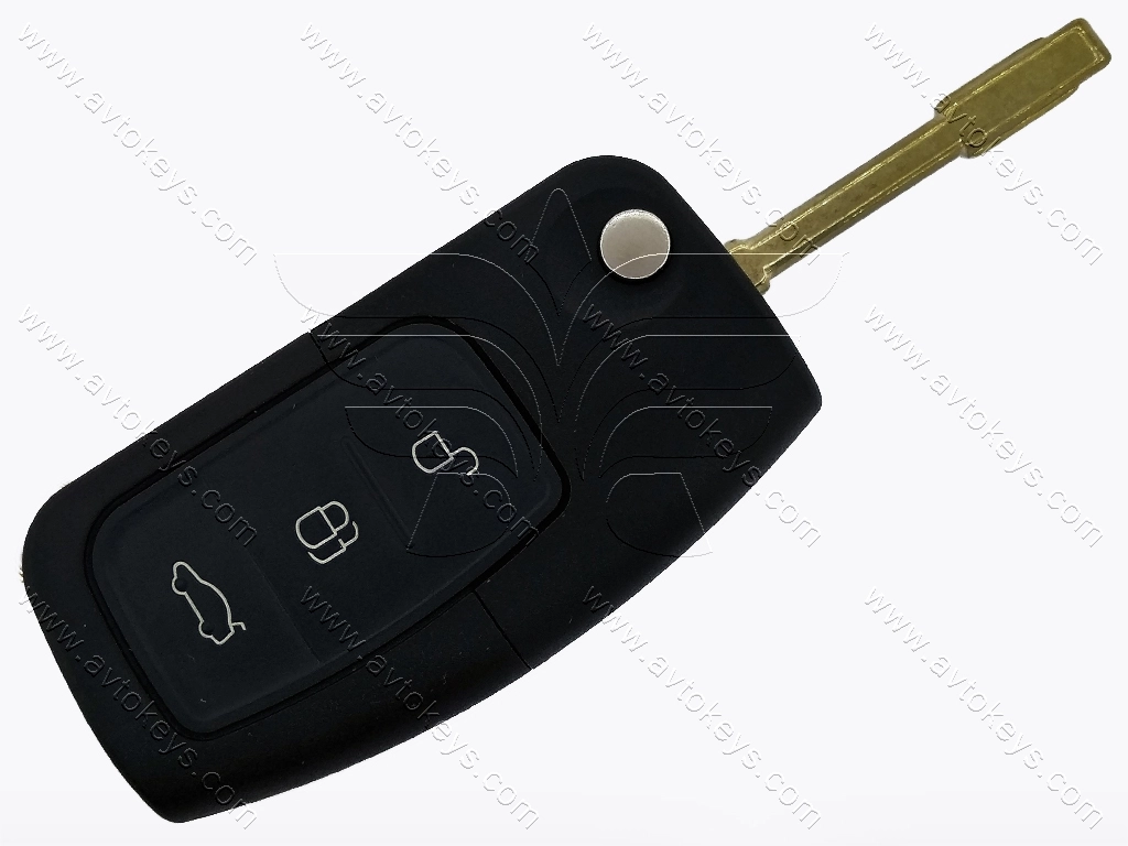 Корпус викидного ключа Ford Fiesta, Mondeo та інші, 3 кнопки, лезо FO21