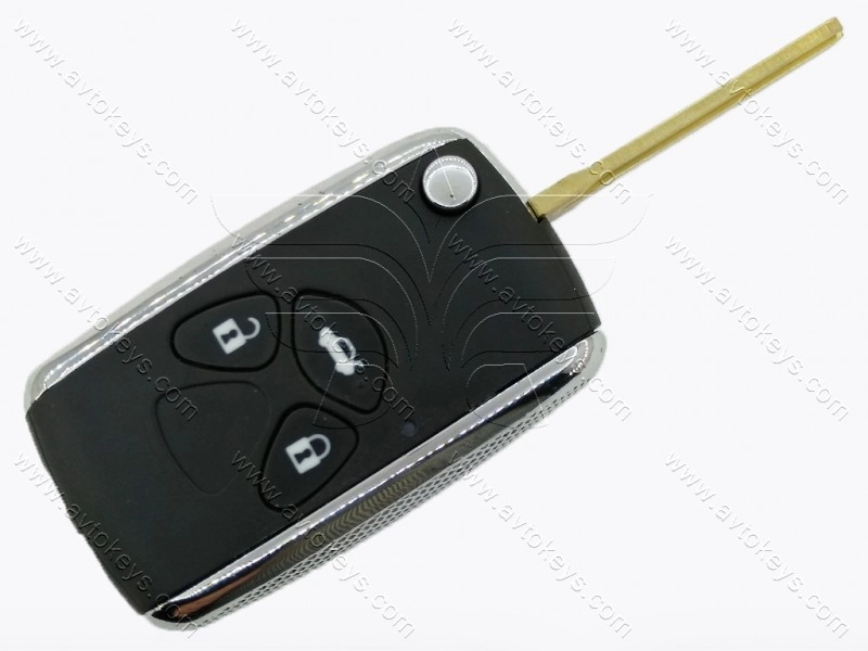 Корпус викидного ключа Toyota Avalon, Camry, Corolla, 3 кнопки, лезо TOY43, під переробку