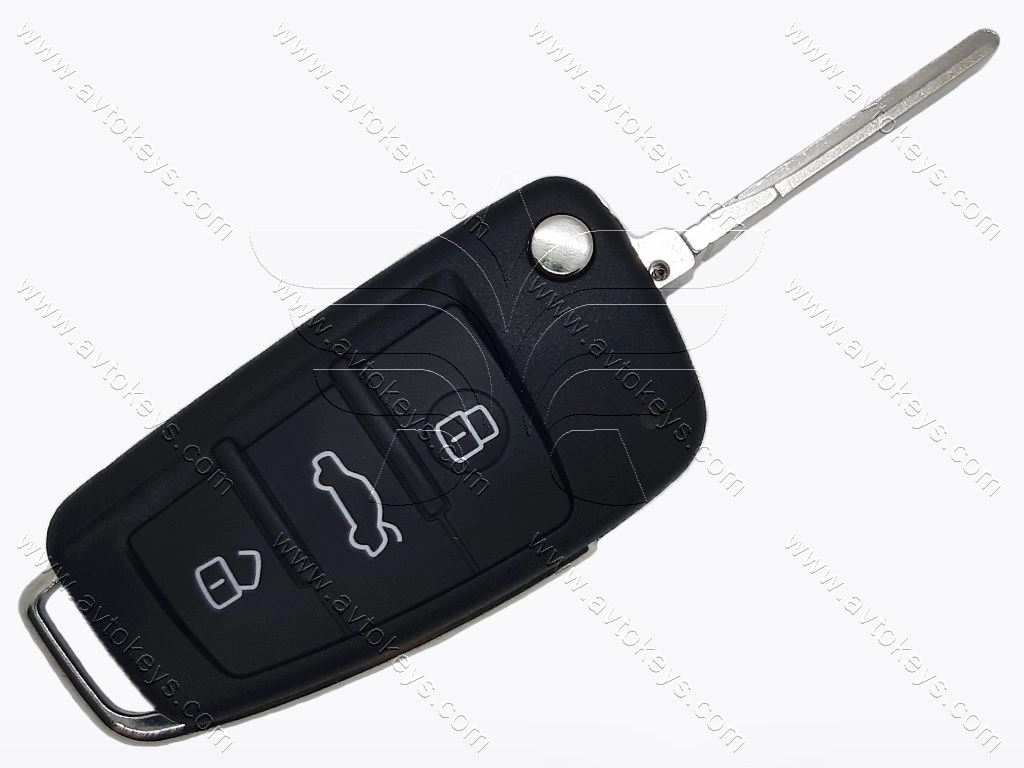 Викидний ключ Audi A3, S3, RS3, 434 Mhz, 8V0 837 220, ID49/ Megamos AES/ MQB, 3 кнопки, HU66