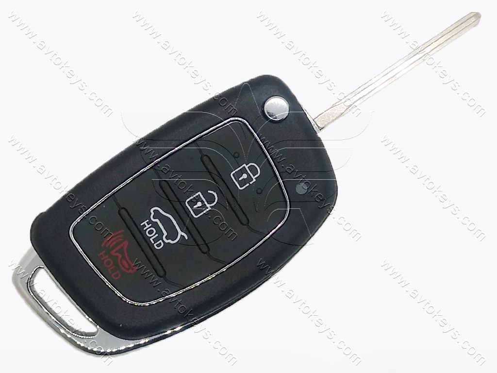 Викидний ключ Hyundai Santa Fe, 433 Mhz, TQ8-RKE-4F31, 3+1 кнопки, лезо TOY48