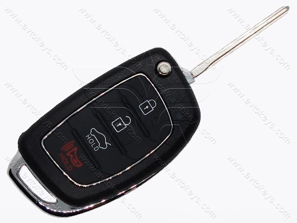 Викидний ключ Hyundai Sonata, 433 Mhz, TQ8-RKE-4F25 (LF 4BT), 3+1 кнопки, лезо TOY48