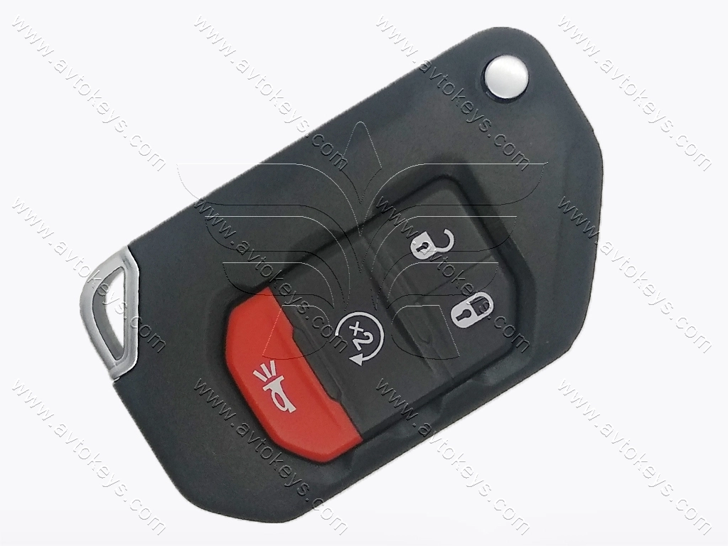 Викидний ключ Jeep Wrangler, Gladiator, 433 Mhz, OHT1130261, PCF7939M/ Hitag Aes / ID4A, 3+1 кнопки, лезо SIP22 - Зображення 2