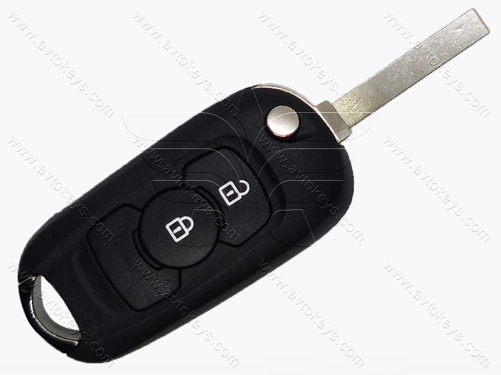 Викидний ключ Opel Astra K, 433 Mhz, PCF7937E/ Hitag 2/ ID46, 2 кнопки, HU100