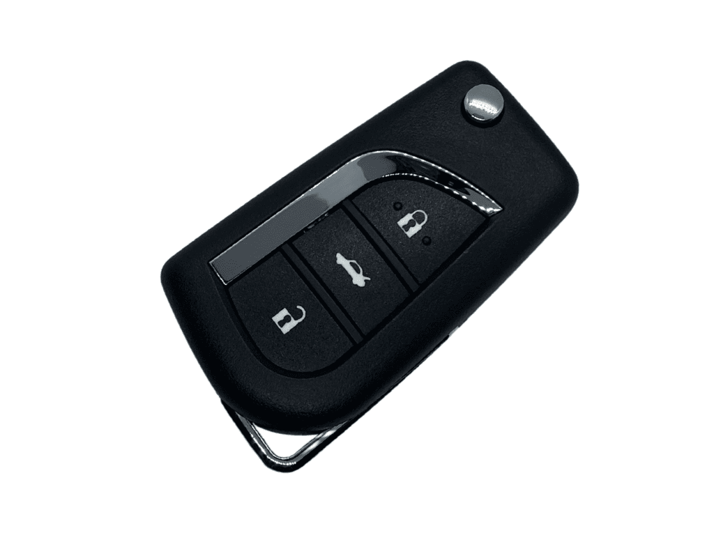 Корпус викидного ключа Toyota Avensis, 3 кнопки, TOY-43, пыд батарейку 2016